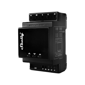 Releu smart Shelly Pro 4PM, compatibil șină DIN, 4 canale, monitorizare consum, WiFi, LAN, Bluetooth Shelly - 1