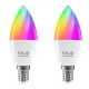 Pachet 2x Bec LED Nous P3 Smart WiFi RGB Bulb С37, 4.5W, 380 lm, E14 - 1