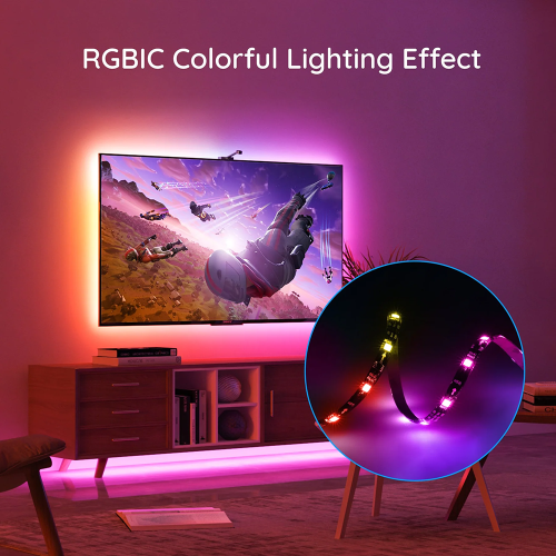 Banda LED RGBIC inteligenta - Ambient Light pentru TV 75-85", Govee DreamView T1, Wi-Fi, Camera ColorSense 1080p HD - 5