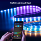 Bandă LED RGBIC inteligentă profesională pentru exterior Govee Outdoor H6172, 10m, IP65, Wi-Fi, Chip IC încorporat - 4