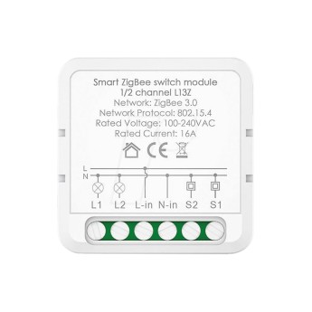 Modul inteligent pentru automatizare dispozitive electrocasnice Nous L13Z Zigbee Smart Switch Module 1/2 canale, 16A, Tuya Nous
