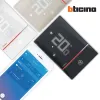 Termostat încastrabil smart Bticino Smarther with Netatmo - white, pentru centrală pe gaz, încălzire sau răcire în părdoseală Bt