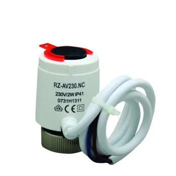 Actuator termic normal închis BeOk RZ-AV230-NC pentru sistemul de încălzire în pardoseală Beok Controls - 1