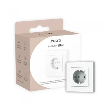 Priză smart încastrabilă Aqara Wall Outlet H2 EU (WP-P01D), repeater ZigBee, monitorizare consum, versiunea Europeana, HomeKit A