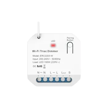 Controller Kinetic Energy, 1 canal on/off + dimmer (variator), 1.5A, WiFi+RF433, compatibil Tuya Kinetic Energy - 1