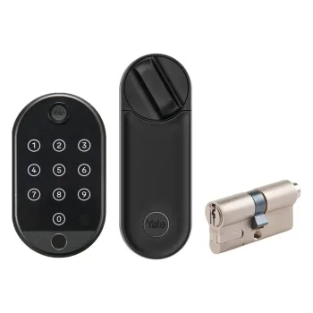 Pachet Încuietoare inteligentă Yale Linus Smart Lock L2, negru mat + tastatură cu amprentă + cilindru de siguranță Yale Yale - 1