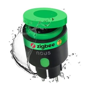 Priză inteligentă / smart wireless pentru exterior NOUS A6Z, ZigBee 3.0, 16A, monitorizare consum, compatibilă Smart Life / Tuya