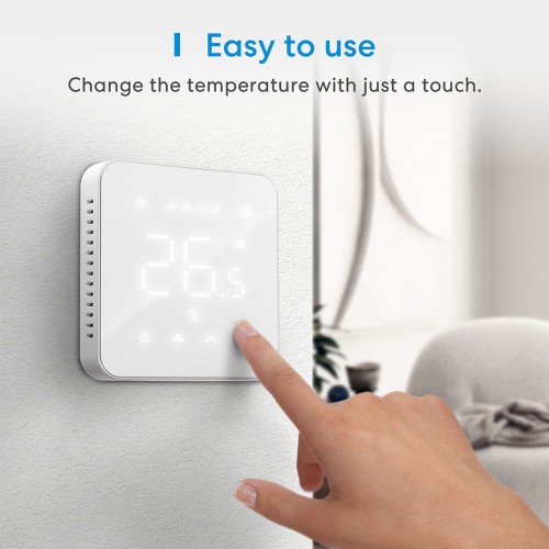 RESIGILAT: Termostat inteligent pentru centrala termică pe gaz și încălzire în pardoseală Meross Smart WiFi Thermostat, HomeKit 