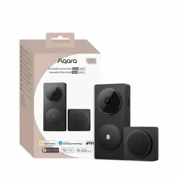 Sonerie inteligentă / Video Interfon wireless Aqara Doorbell Camera Hub G410 Select, Black, Hub ZigBee, Thread Border Router Aqa