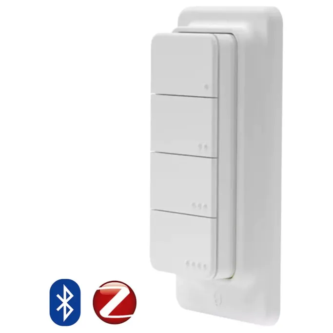 Shelly BLU RC Button 4 ZB Ð Telecomand_ Inteligent_ Zigbee 3.0, 4 Butoane, Control Scene _i Dispozitive