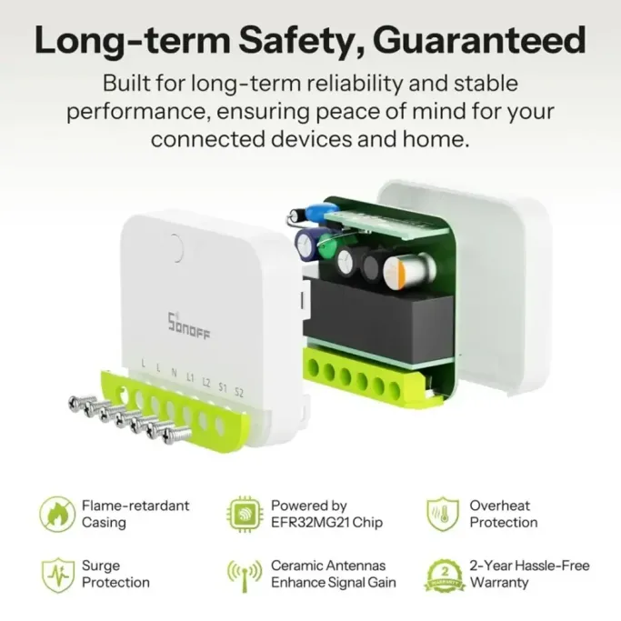 SONOFF MINI DUO MINI-ZB2GS – Smart Switch Zigbee 2 canale