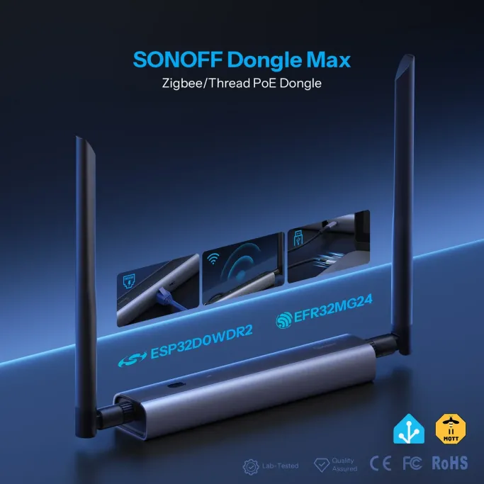 SONOFF Dongle-M – Coordonator Zigbee Thread PoE Wi-Fi