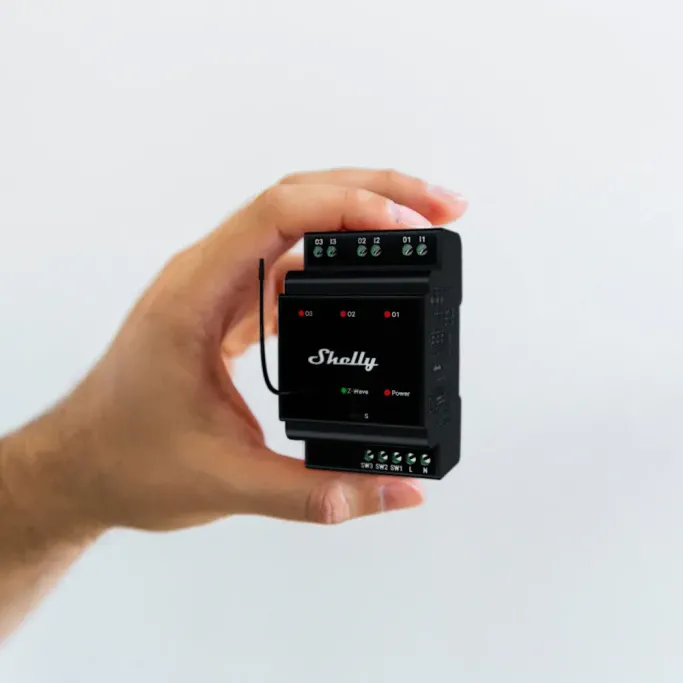 Shelly Wave Pro 3 LR Releu Smart 3 Canale 48A Z-Wave