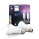 Set 2 becuri LED Smart Philips HUE A19  RGBW, 9.5W, 800 lumeni, E27, Clasa F Philips Hue - 5