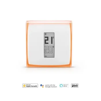 Termostat WiFi inteligent Netatmo Smart Thermostat pentru centrală pe gaz, electrică, pompă de caldură, încălzire în părdoseală 
