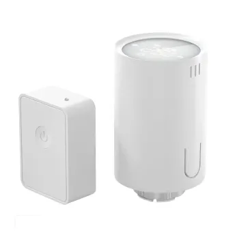 Starter Kit Meross Smart Thermostat Valve MTS150HK – cap termostatic calorifer smart + Hub, Compatibil Alexa, HomeKit, Google Me