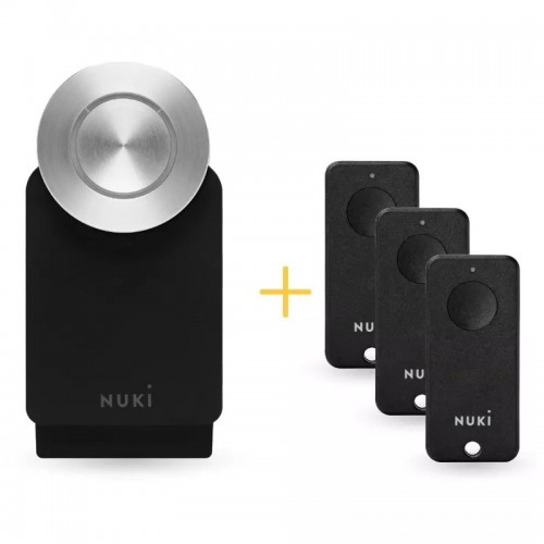 Nuki Family Combo 3.0 Pro - Incuietoare inteligenta Nuki Smart Lock 3.0 Pro Black + Nuki Keypad, Bluetooth 5.0, Wi-Fi integrat