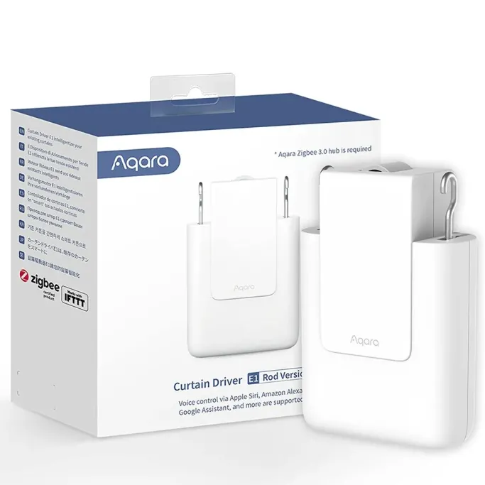 Motor inteligent pentru automatizare perdele / draperii smart Aqara Curtain Driver E1 ROD EU, ZigBee, versiunea Europeana Aqara 