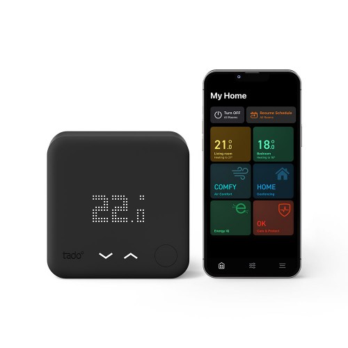 Termostat inteligent Tado Wireless Smart Thermostat Starter Kit V3+ pentru încălzire în părdoseală