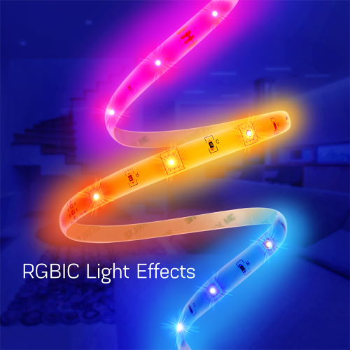 Bandă LED inteligentă Nous Smart RGB+IC WiFi Led Strip F5, 10m (2x5m), Compatibilă cu Amazon Alexa, Google Home, Siri Shortcuts